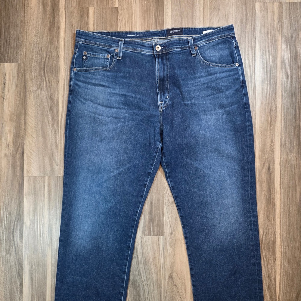 AG Adriano Goldschmied Graduate Tailored Leg Jeans Blue 40x34 Stretch Denim